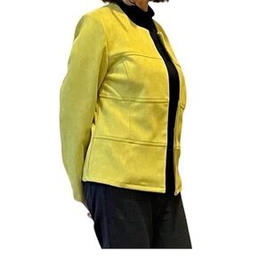 NWT Trend-Spring Suede Weavz Jacket Cloisters Collection Lime Green